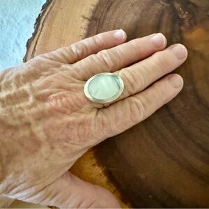 Sterling Silver mother of pearl ring